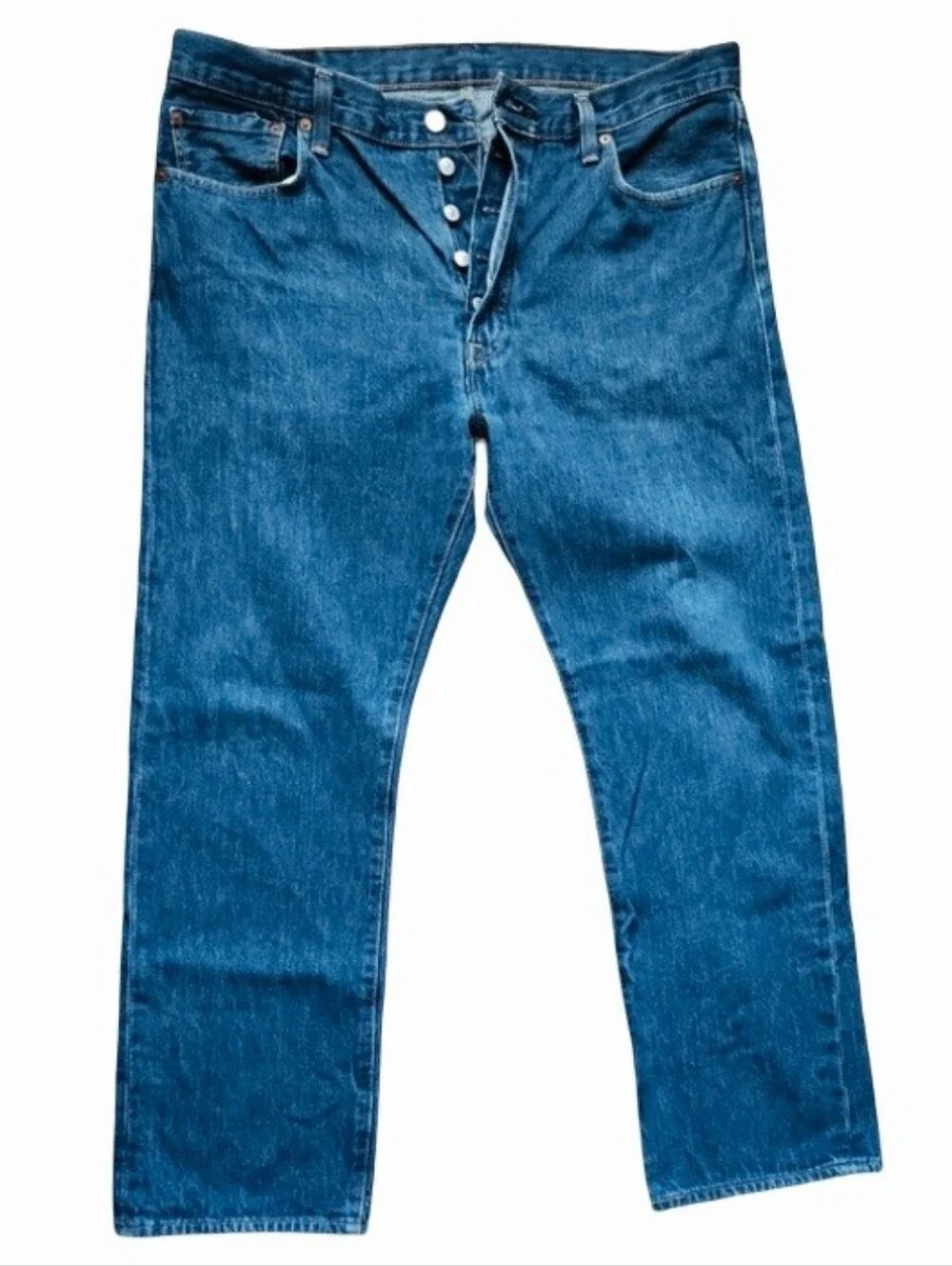 Levi's 501‎ Button Fly Jeans Men's 36x29 100% Cotton Straight Leg Blue